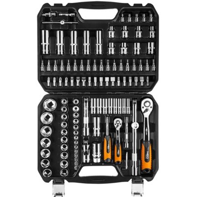 NEO-TOOLS Zestaw kluczy nasadowych i bitów 08-666