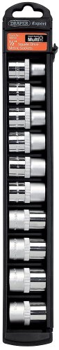 DRAPER zestaw nasadek 1/2 12-KTNYCH 9-19MM 10SZT 48858