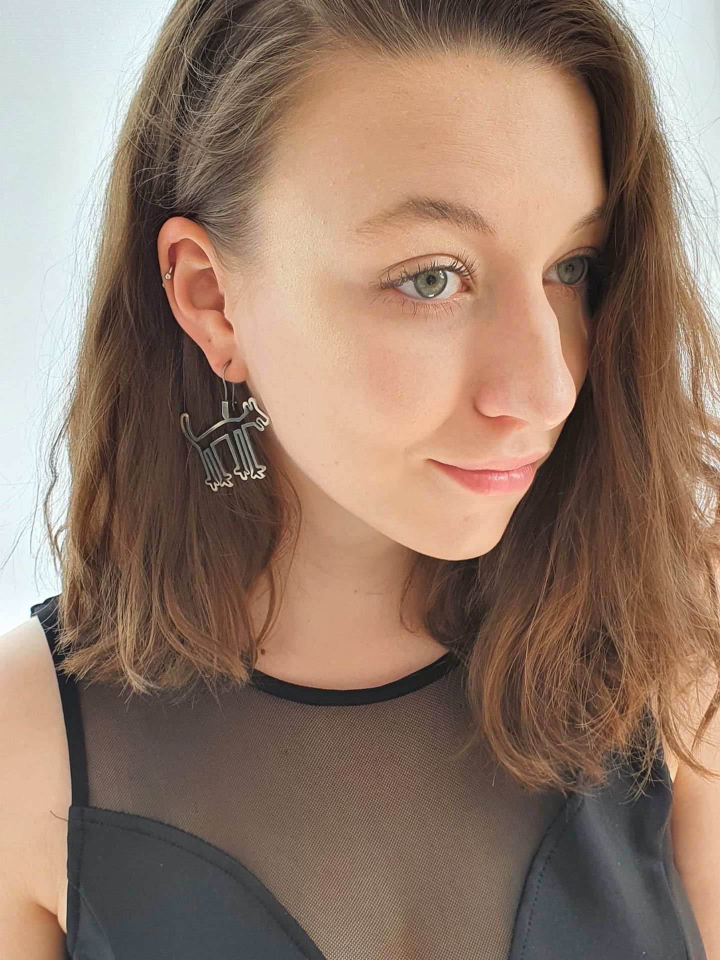 Kolczyki srebrne - Pieski z Nazca duże