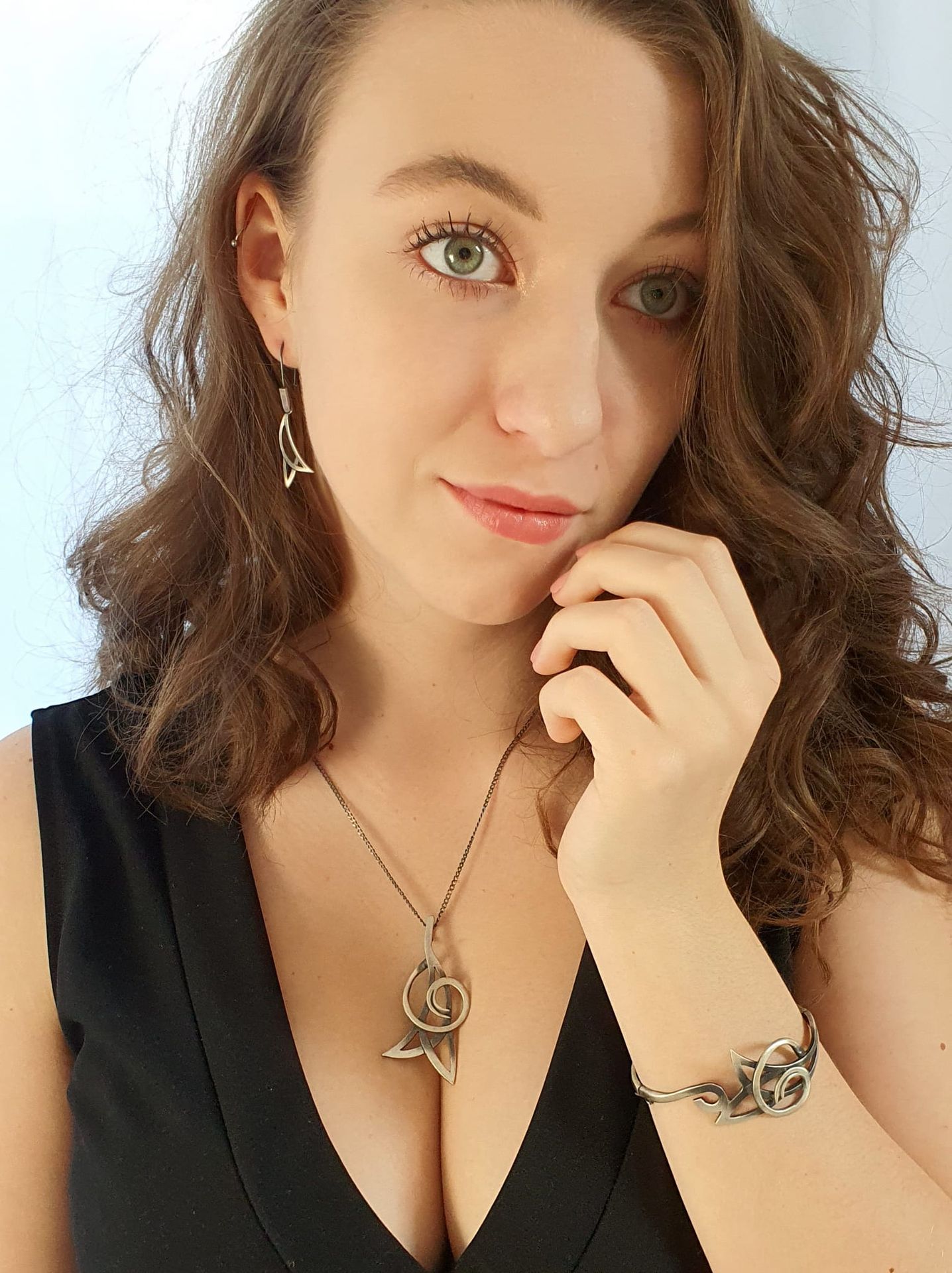 Zawieszka - Luna II duża oksydowana