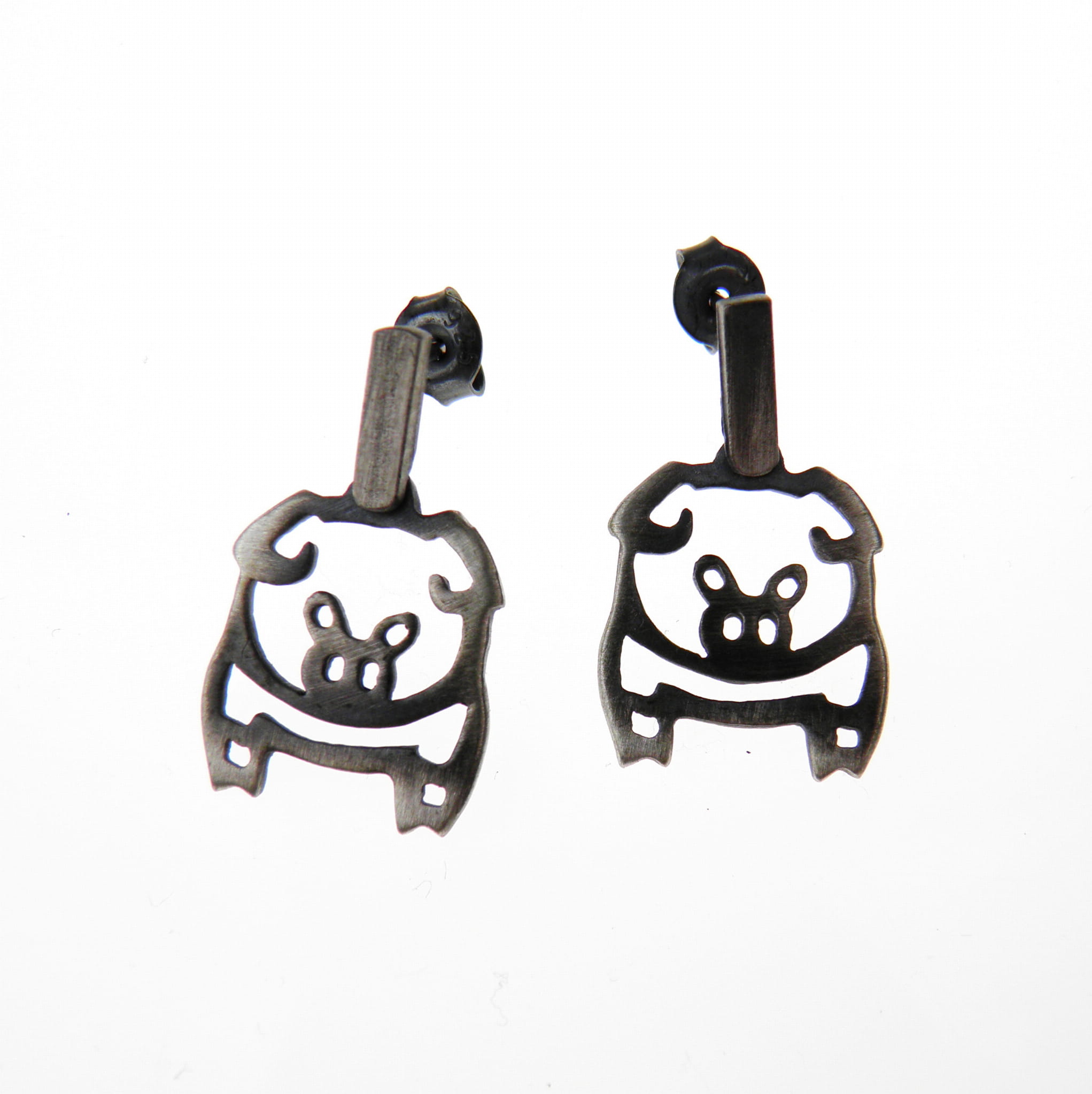 Małe świnki - kolczyki srebrne