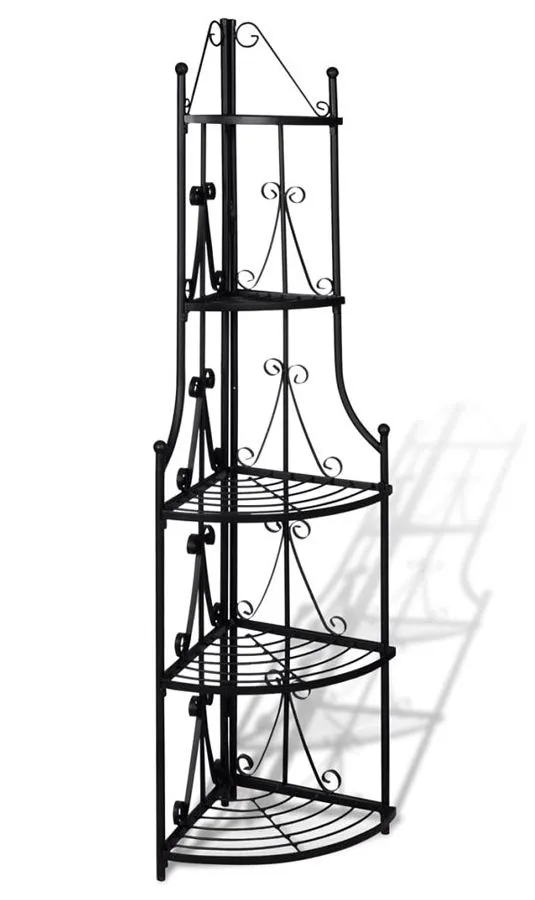 Czarny metalowy kwietnik W2-T08