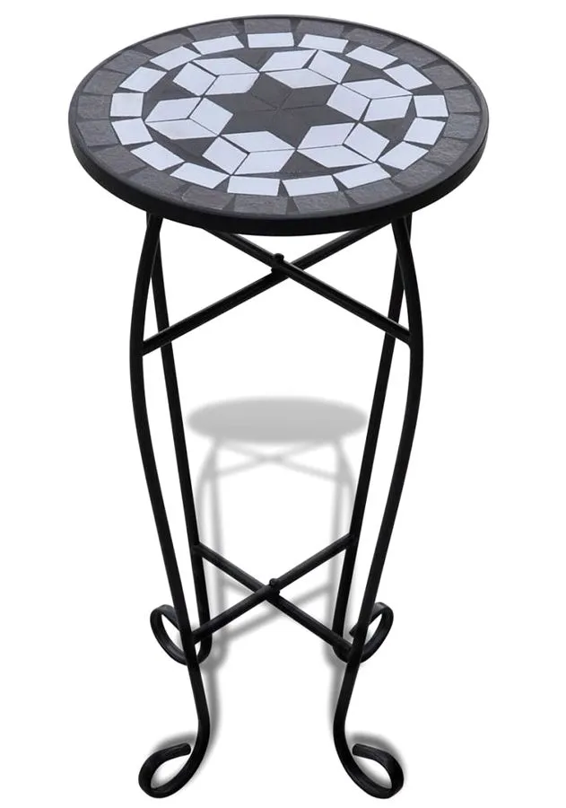 Mozaikowy czarno-biały kwietnik P9-P29