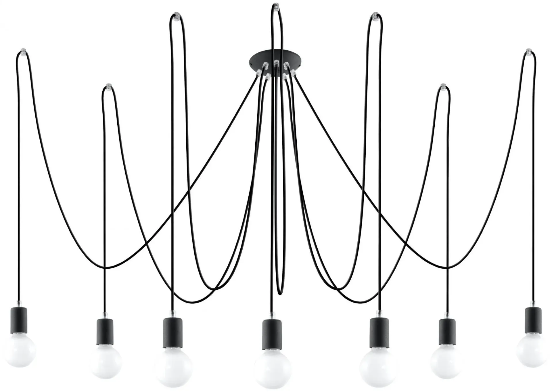 Designerski żyrandol 7 kloszy E829 C1-R62