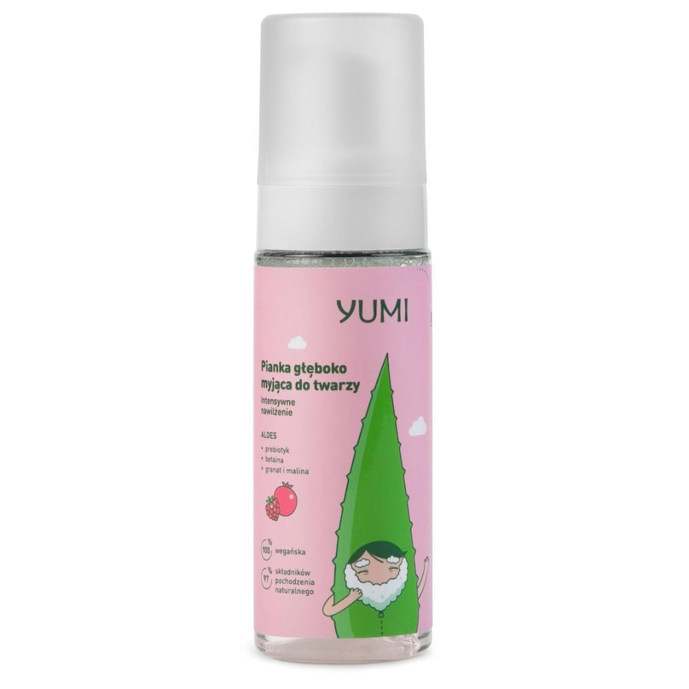 Yumi YUMI PIANKA GŁĘBOKO MYJĄCA DO TWARZY MALINA I GRANAT 180ML 5902693164210