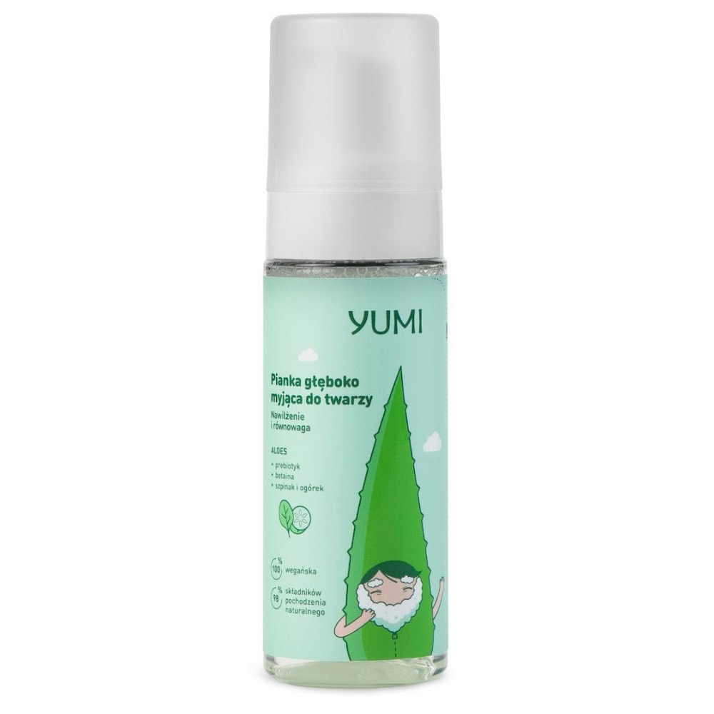 Yumi YUMI PIANKA GŁĘBOKO MYJĄCA DO TWARZY OGÓREK I SZPINAK 180ML 5902693164227