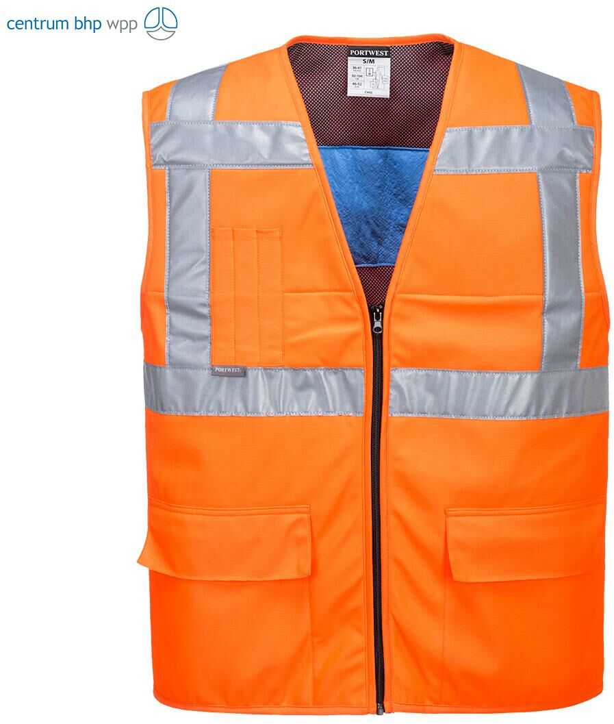 PORTWEST CV02 KAMIZELKA CHŁODZĄCA OSTRZEGAWCZA; POMARAŃCZOWY (L/XL)