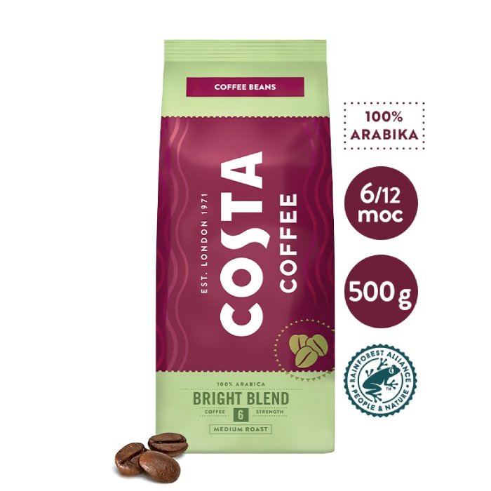 COSTA COFFEE Kawa ziarnista Costa Coffee Bright Blend 500g 6771-uniw
