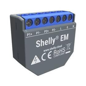 Zdjęcia - Pozostałe dla bezpieczeństwa Moduł Shelly EM, měření spotřeby až 2x 120 A, 1 výstup (SHELLY-EM)