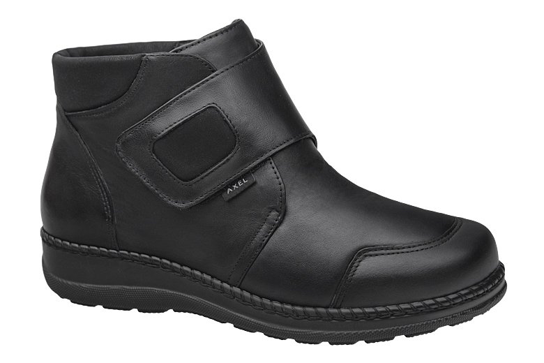 Botki AXEL Comfort 1726 H Czarne Stretch na rzepy Kosela Medic 9726 na haluksy