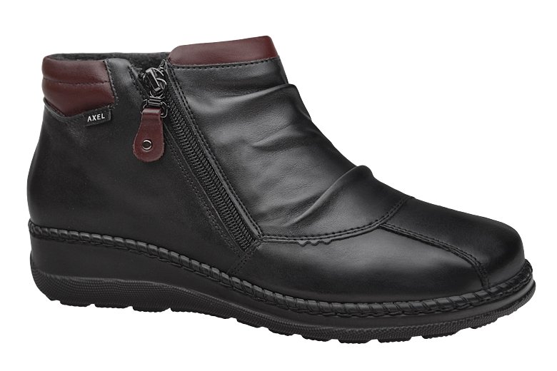 Botki AXEL Comfort 1725 H Czarne na 2-zamki Kosela Medic 9725 na Haluksy