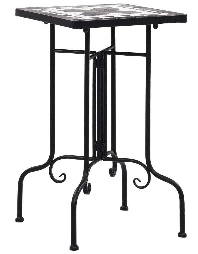 Czarno-biały stolik ceramiczny K6-E07