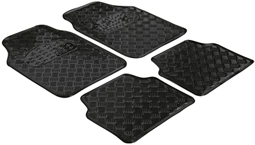 Walser Auto maty gumowe metaliczna blacha ryflowana Look czarna 28035