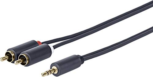 VivoLink Kabel VivoLink RCA Cinch x2 MiniJack 3.5 mm 0.5 Czarny PROMJRCA0.5