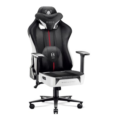 Diablo Chairs Fotel gamingowy Diablo X-Player 2.0 materiałowy Normal Size biało-czarny