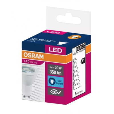 Osram Żarówka LED 5W LVPAR16 50 36st 5W/865 230V GU10 EUE 350lm 4058075198647 4058075198647