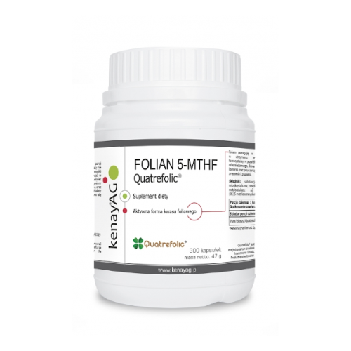 KenayAG FOLIAN 5-MTHF (aktywny kwas foliowy) Quatrefolic 300 kaps. (Kenay) TT001363