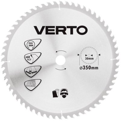 Verto Tarcza do pilarki 350x30mm, ostrza widiowe, , 61H144