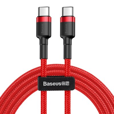 Baseus Kabel Cafule 2x USB-C QC 3A 2m PD red CATKLF-H09