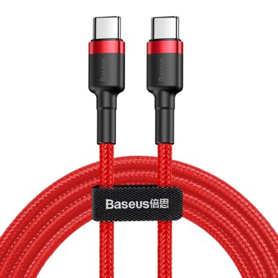 Baseus Kabel Cafule 2x USB-C QC 3A 2m PD red CATKLF-H09