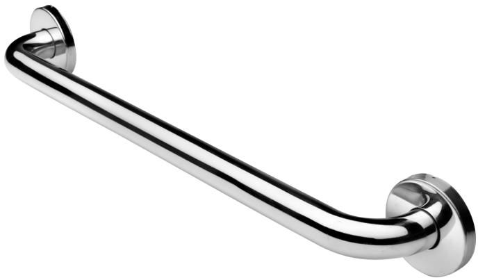 Secucare Uchwyt do łazienki i do WC na stałe naścienny biały 32 mm 60 cm Stal polerowana 8010.902.03