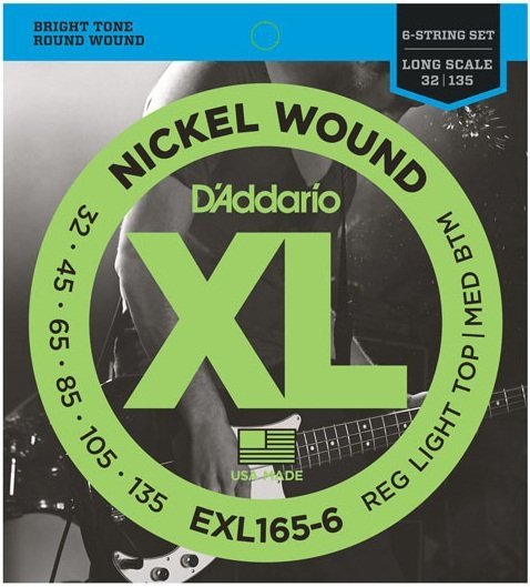 D'Addario EXL165-6 - XL Nickel 6-String 32-135