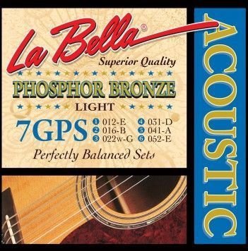 LA BELLA 7GPS Phosphor Bronze 12-52 struny do gitary akustycznej