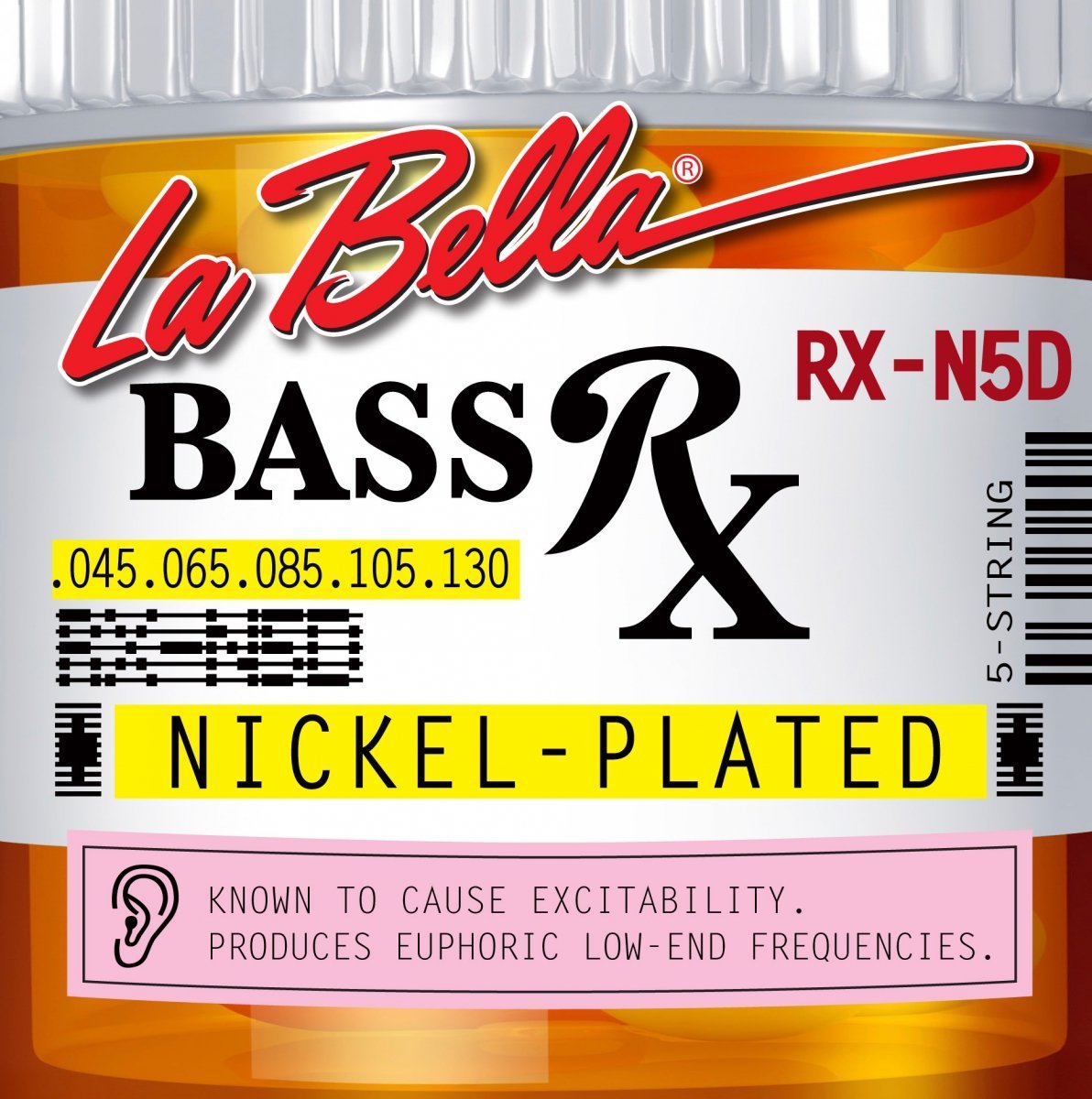 La Bella RX-N5D 45-130 niklowe  struny do basu 5 strunowego