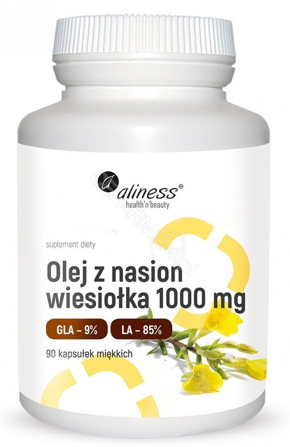 MedicaLine Aliness Olej z nasion wiesiołka 9% 1000 mg - 90 kapsułek A580680