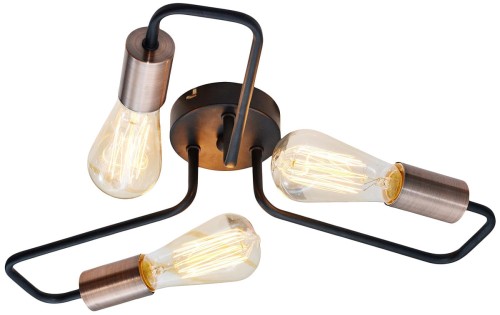 Candellux LAMPA sufitowa HERPE 33-66916 industrialna OPRAWA metalowe pręty loft czarne 33-66916