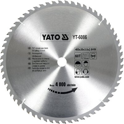 YATO PIŁA TARCZOWA Z WĘGLIKIEM 400X60X30 MM (YT-6086)