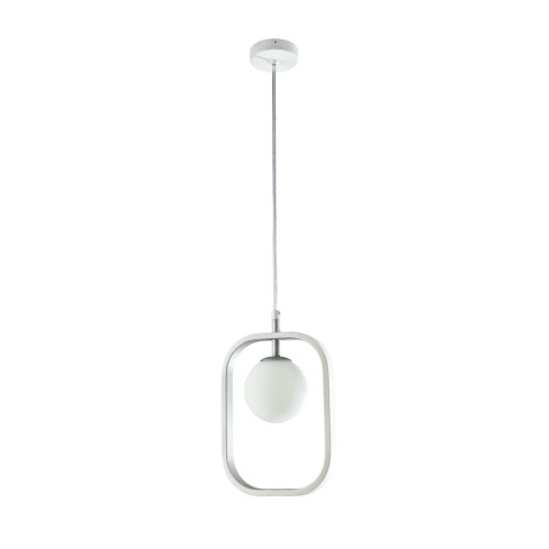 Maytoni LAMPA wisząca AVOLA MOD431-PL-01-WS Maytoni szklana OPRAWA kula ZWIS prostokątna ramka srebrna MOD431-PL-01-WS