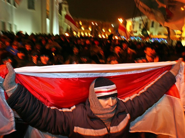 Symboliczne miejsce protestu białoruskiej opozycji