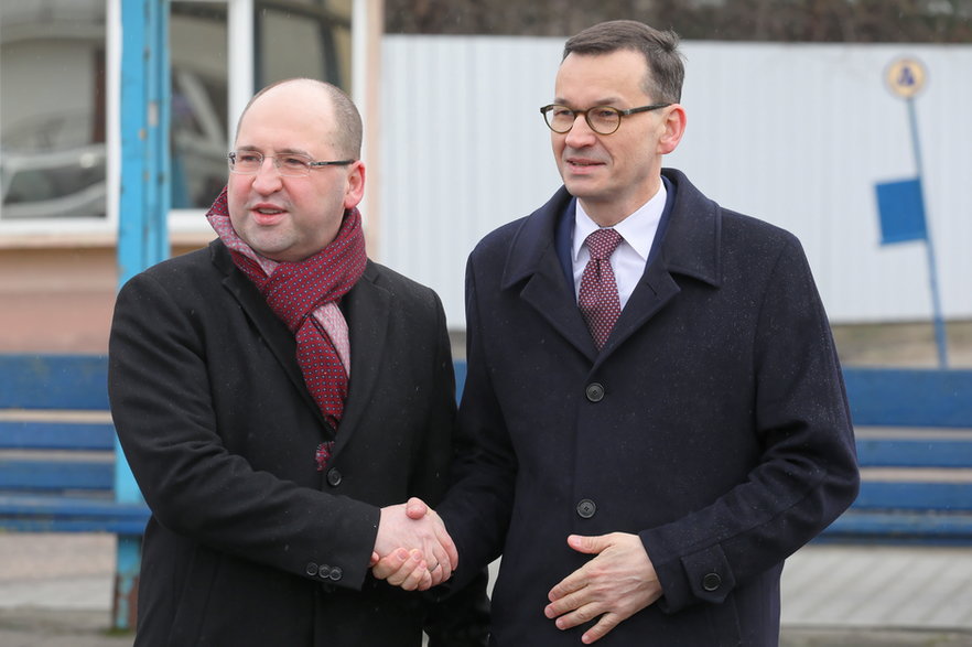 Mateusz Morawiecki i Adam Bielan w 2018 r.