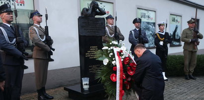 Prezydent Andrzej Duda w Wieluniu: "Byliśmy ofiarą pierwszego momentu wojny"