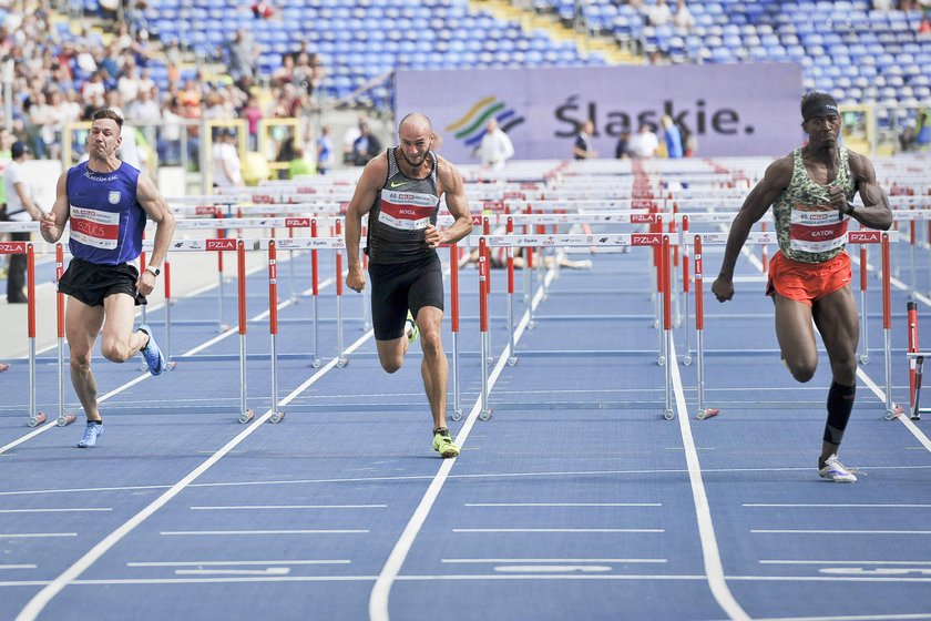 Artur Noga (w środku) to rekordzista Polski na 110 m przez płotki