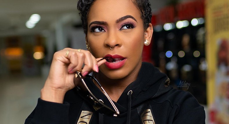 Former Big Brother Naija reality TV star, TBoss has come out to debunk the insinuation that she has had an intimate affair with Ubi Franklin [Instagram/TBoss]