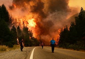 Šumski požari u El Oju u Patagoniji, Argentina, 8. januara