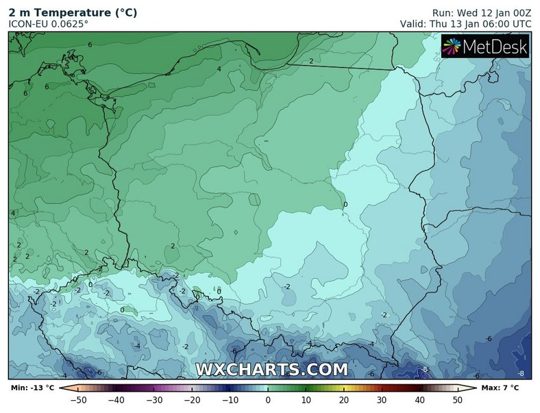 Jutro nad ranem mróz pozostanie tylko na południowym wschodzie