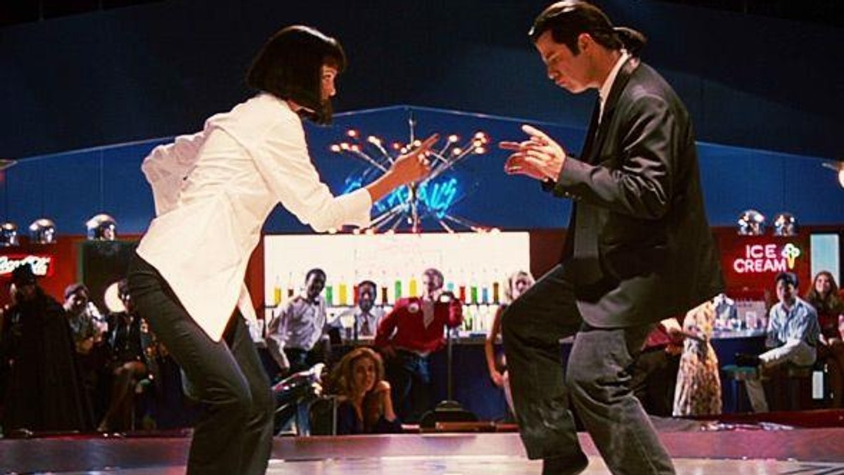 Pulp Fiction (1994) Na zdjęciu: John Travolta i Uma Thurman.