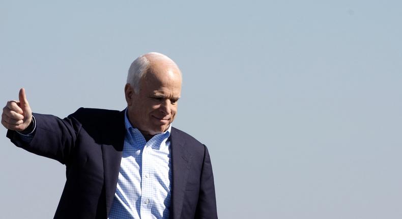 John McCain thumbs up