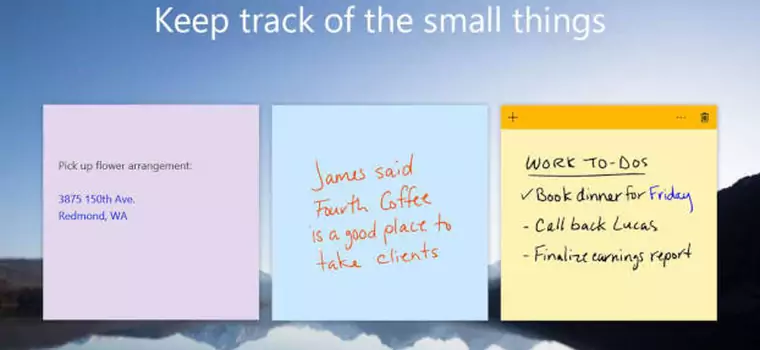 Sticky Notes 3.0 dla Windows 10 wprowadzi wiele nowości
