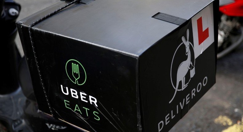 An UberEATS food delivery scooter is seen parked in London, Britain September 7, 2016. REUTERS/Neil Hall