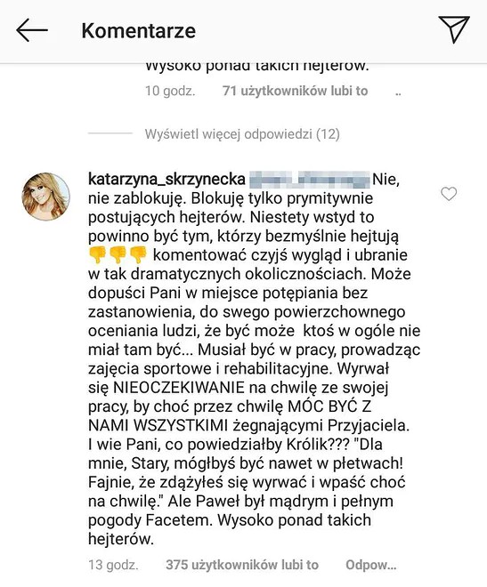 Katarzyna Skrzynecka na Instagramie