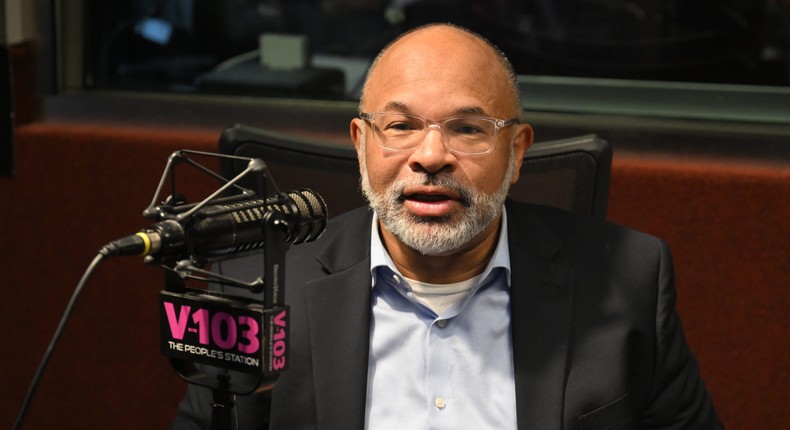 Geoffrey Owens at The Big Tigger Morning Show with Jazzy McBee at Audacy Atlanta in December 2024 in Atlanta, Georgia.Paras Griffin/Getty Images