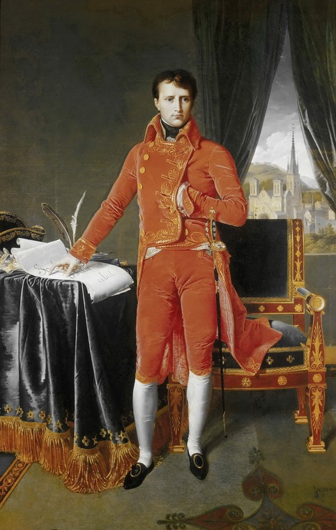 Napoleon Bonaparte jako Pierwszy Konsul. Obraz Jean Auguste Dominique'a