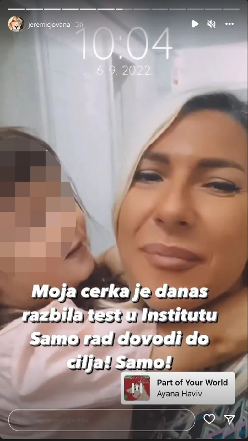 Jovana Jeremić sa ćerkom