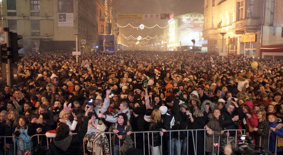 Uliczna impreza w Łodzi