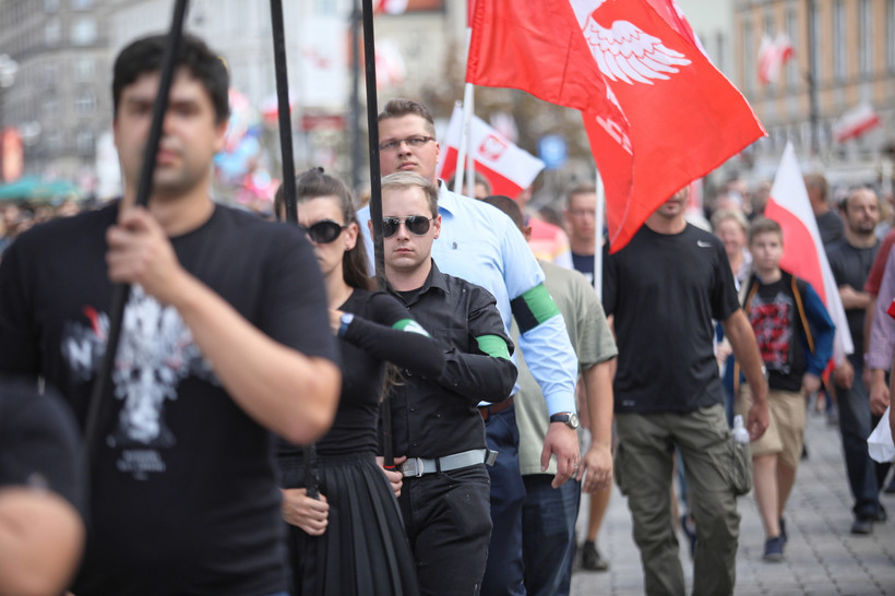 Marsz Zwycięstwa Rzeczypospolitej, zorganizowany przez środowiska narodowe.