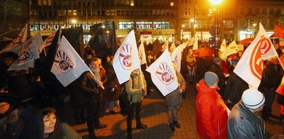 Protest przeciwko reformie edukacji w Pasażu Schillera